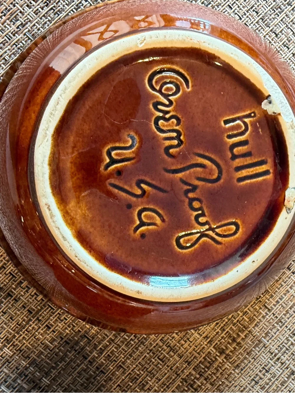 Hull Pottery Brown Glazed Soup Mugs - Set of 2